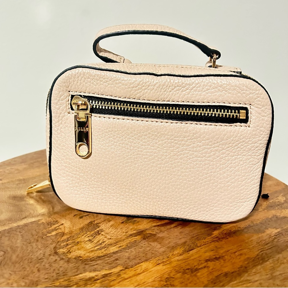 Milly Designer Astor Leather Mini Satchel  - Nude- Womens Handbags - Purses - Picture 3 of 9